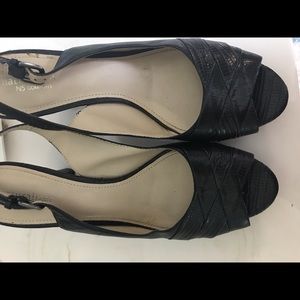 Black Naturalizer slingback mules